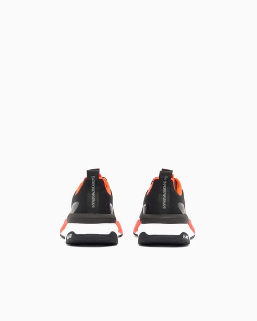 EA7 White Sneaker Crusher Sonic Mesh With Dual-Density Cushioning