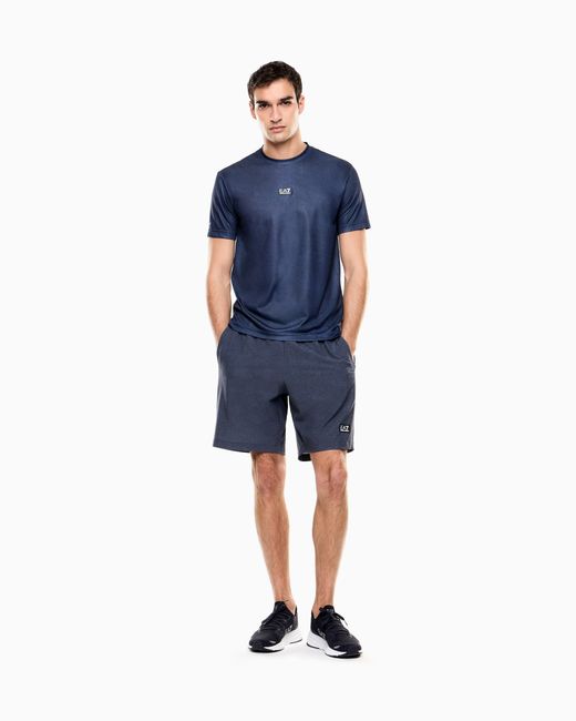 EA7 Blue Shorts Dynamic Athlete for men