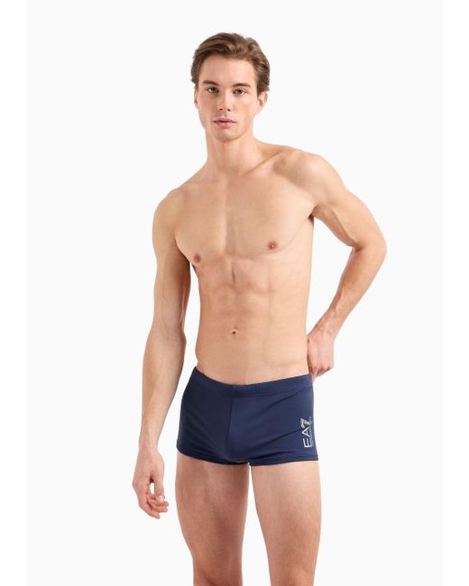 EA7 Blue Asv Square-leg Swimsuit for men