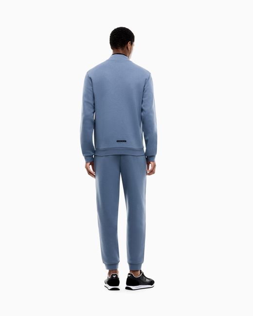 EA7 Blue Tracksuit Natural Ventus 7 Regular Fit Cotton Blend Jersey for men