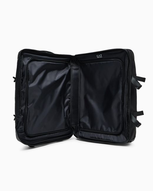 EA7 Black Technical Fabric Cabin Trolley