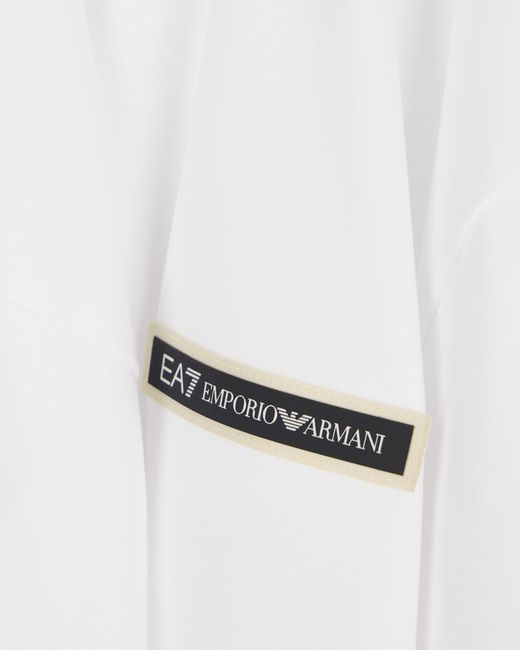 EA7 White T-Shirt Logo Series Regular Fit Cotton Jersey for men