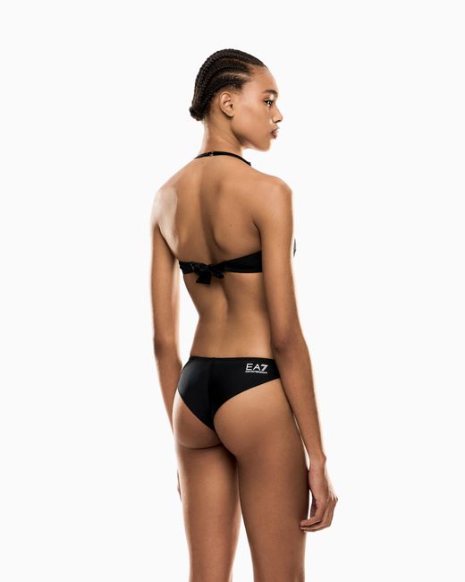 EA7 Black Logo Bandeau Bikini