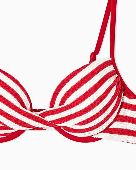 EA7 Red Push-Up Bikini