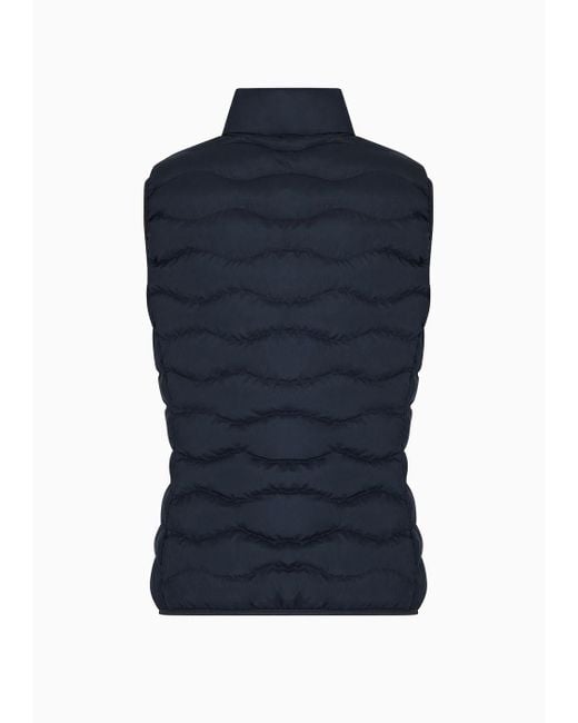 EA7 Core Lady Packable Gilet in Blue Lyst UK