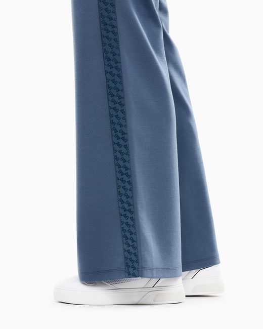 EA7 Blue Oversized Pants Logo Series