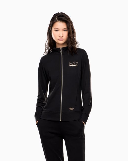 EA7 Black Evolution Zipped Sweatshirt