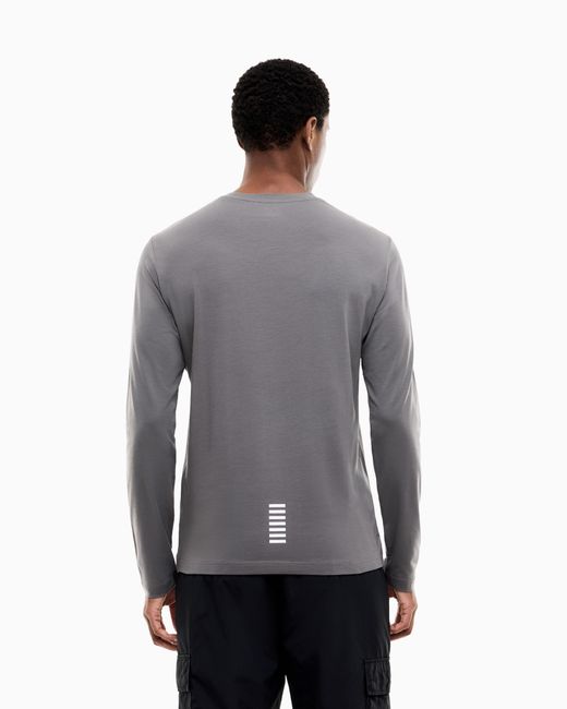 EA7 Gray Crew Neck T-Shirt Core Identity for men
