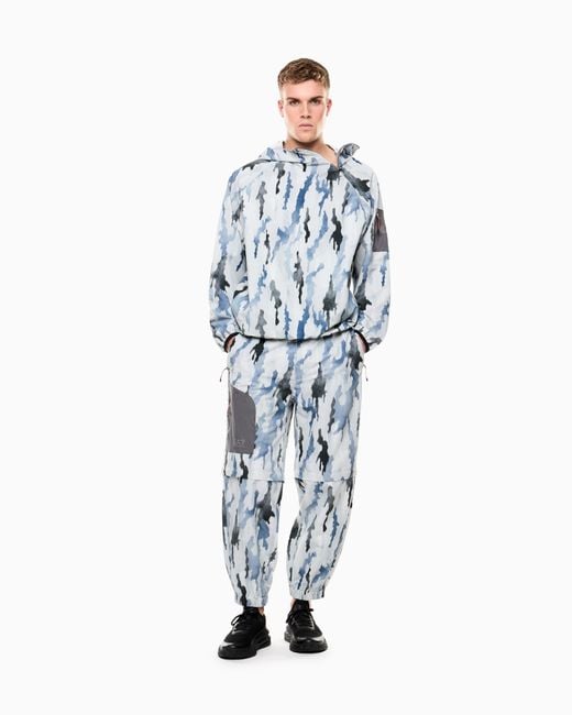 EA7 Blue Dynamic Athlete Trousers for men