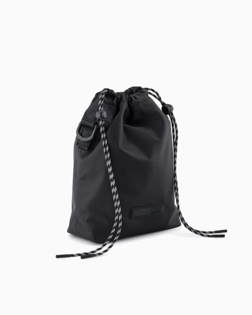EA7 Black Mini-Beuteltasche Aus Funktionsgewebe