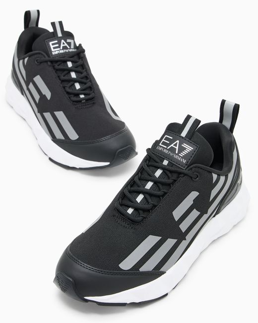 EA7 White Running Sneaker With Ultralight Sole Ultimate C2 Kombat New