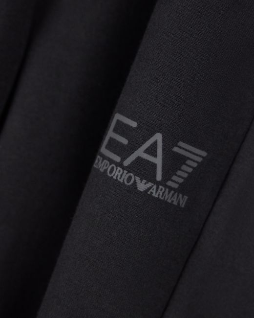 EA7 Black Slim-Fit Trousers Natural Ventus 7 Technical Cotton Jersey for men