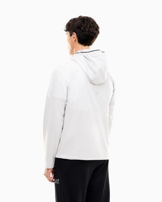 EA7 White Sweatshirt Vigor 7 Regular Fit Technical for men