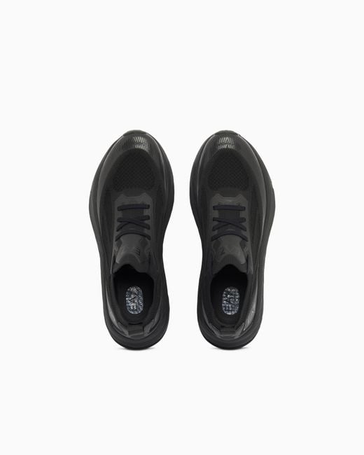 EA7 Black Crusher Sonic Knit Sneakers