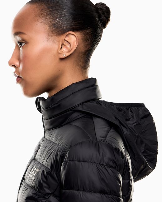 EA7 Blue Core Lady Lightweight Nylon Padded Jacket