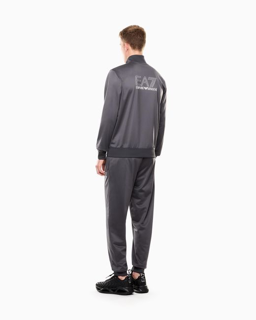 EA7 Blue Visibility Technical-Fabric Tracksuit for men