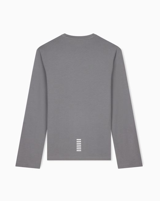 EA7 Gray Crew Neck T-Shirt Core Identity for men