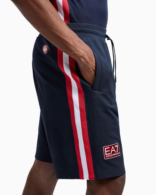 EA7 Blue Olimpia Milano Bermuda Shorts for men