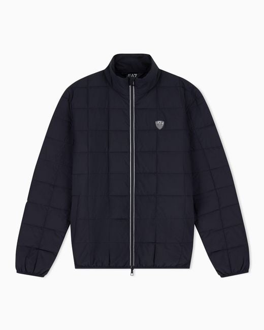 EA7 Blue Premium Shield Technical-Fabric Jacket for men