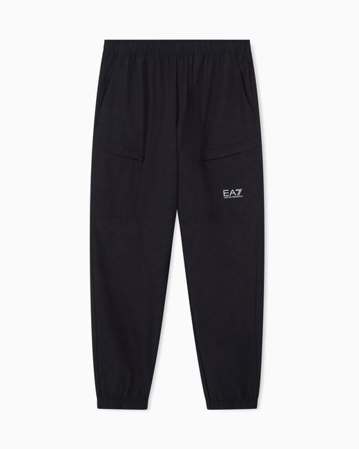 EA7 Blue Slim-Fit Trousers Ventus 7 for men