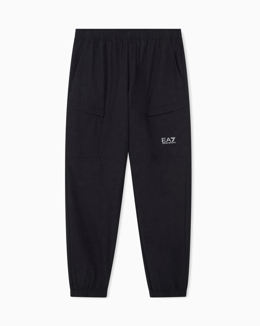 EA7 Blue Slim-Fit Trousers Ventus 7 for men