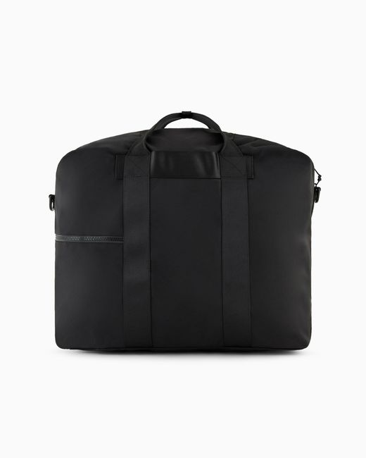 EA7 Black Logo Series Sporttasche Aus Recyceltem Stoff