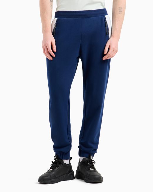 EA7 7 Lines Jogginghose Aus Baumwolle in Blue für Herren