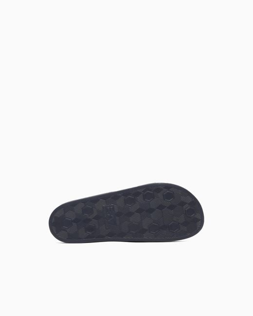 EA7 Blue Sliders With Logo Band