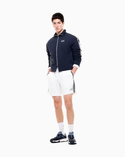 EA7 White Shorts Tennis Pro With Ventus7 Technology for men