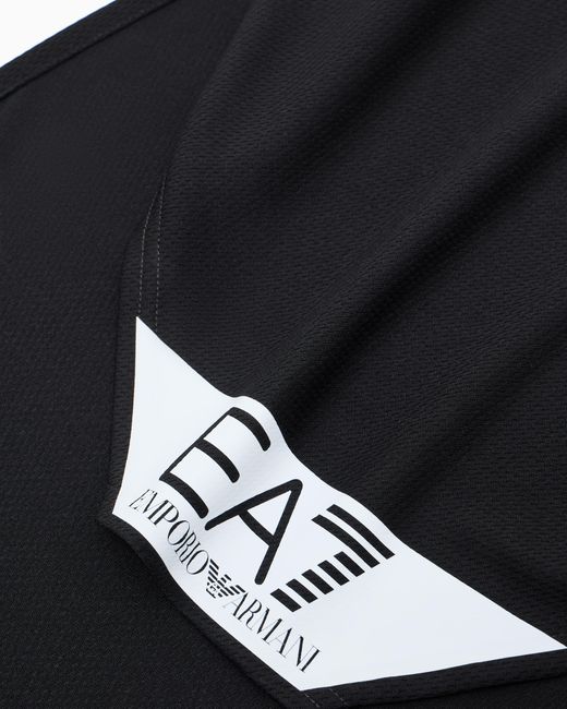 EA7 Black Dynamic Athlete Gym Towel