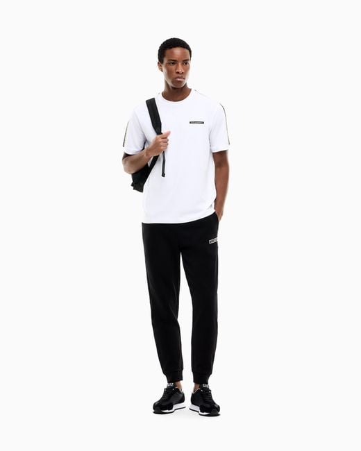EA7 Blue Slim Fit Pants Logo Series for men