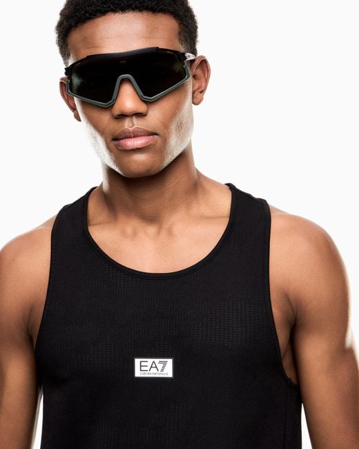 EA7 Black Dynamic Athlete Tank Top for men