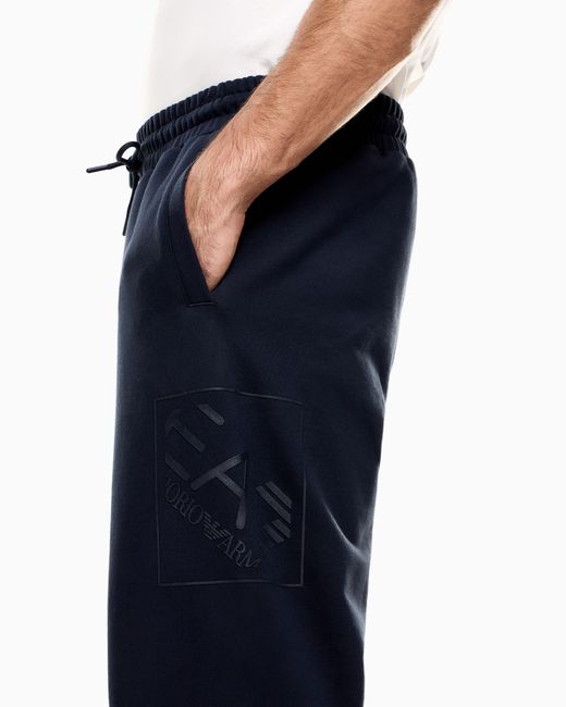 EA7 Blue Logo Series Cotton Joggers for men