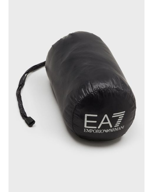 EA7 Core Identity Packbare Daunenjacke Mit Kapuze in Black für Herren
