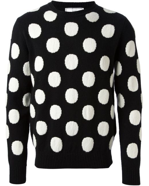 AMI Black Polka Dot Sweater for men