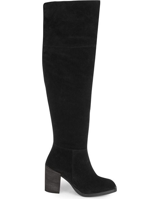 carvela wasp knee high boots black