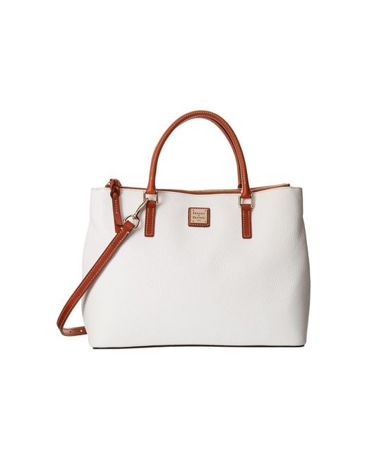 Dooney Bourke Pebble Willa Zip Satchel in White Lyst