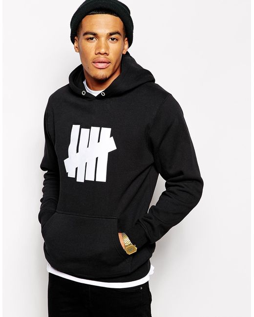 Undefeated Black 5 Strike Hoodie for men