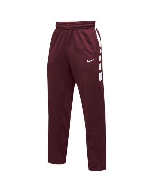 Nike Fleece Team Elite Stripe Pants in Red for Men - Lyst