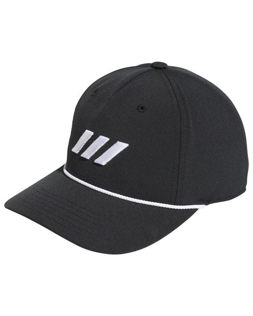 adidas Synthetic 5 Panel Rope Golf Hat in Black/White (Black) Lyst