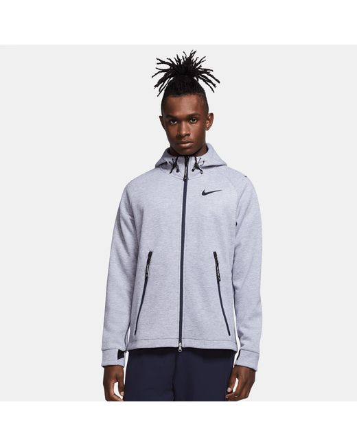 Nike Pro Therma Fleece Sphere Max Jacket in Blue for Men - Lyst