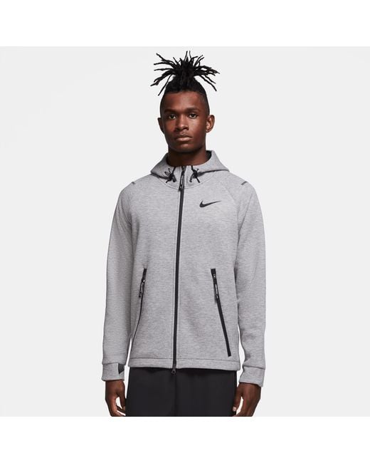 Nike Pro Therma Fleece Sphere Max Jacket in Black for Men - Lyst