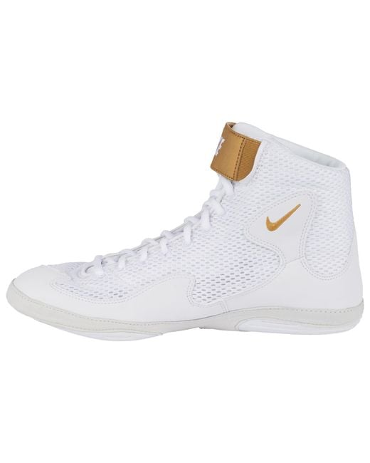 Nike Rubber Inflict 3 Wrestling Shoes in White/Metallic Gold (White) for Men - Save 1% - Lyst