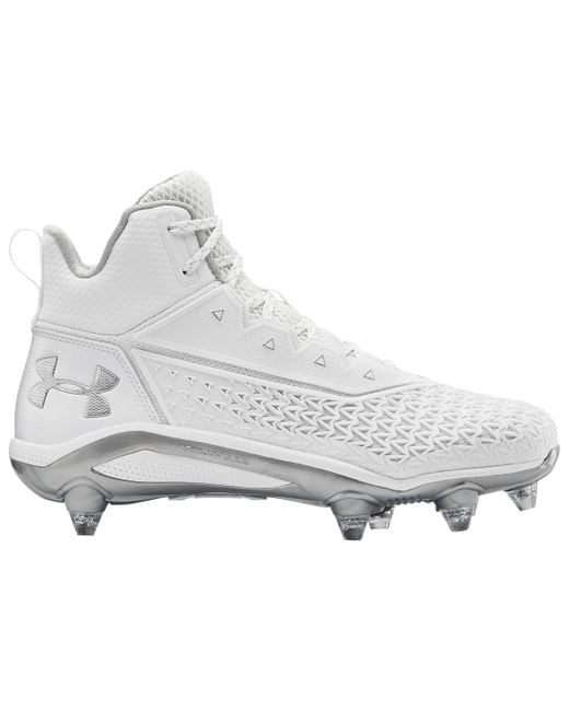 White/Silver Cleats NEW Under Armour Hammer MC Men's 15 