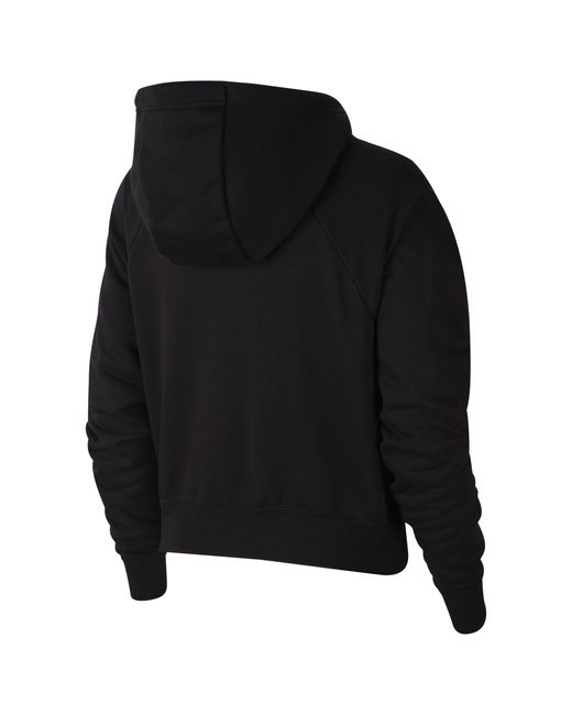 nike crop hoodie black