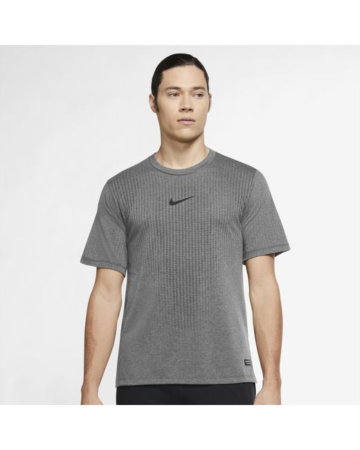 Nike Synthetic Pro Dri-fit Npc Adv Short-sleeve Top in lt Smoke Gray ...