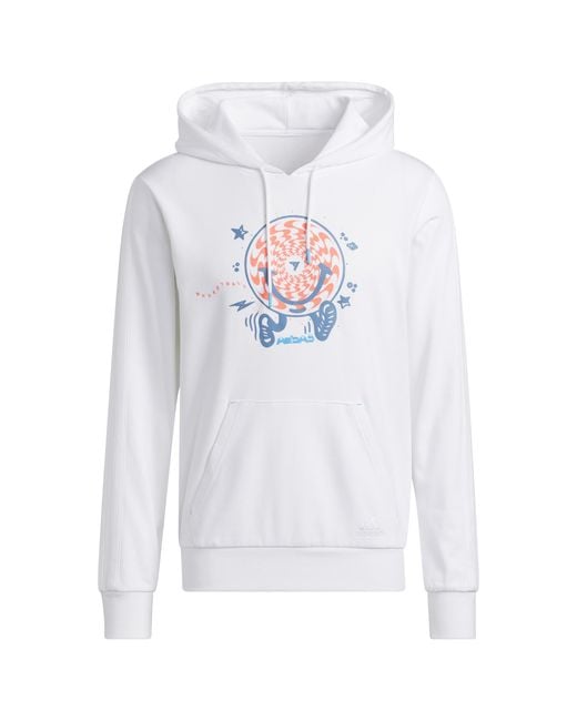 adidas Cotton Trae Illusion Hoodie in White for Men Lyst