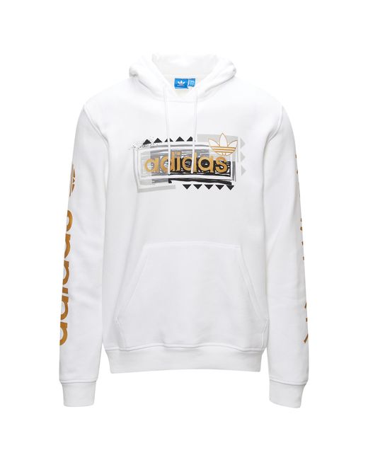 white and gold adidas sweater