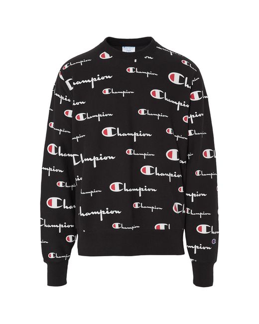 champion reverse weave aop script crew