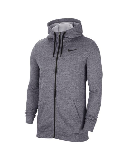 Nike Synthetic Therma Full Zip Hoodie in Charcoal Gray (Gray) for Men ...